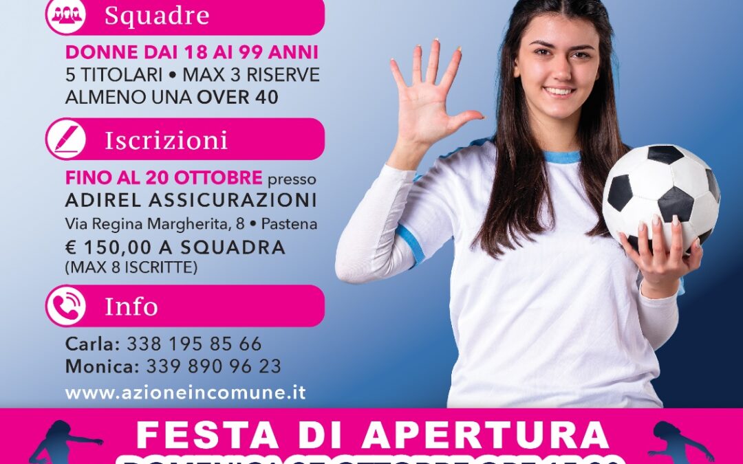 11 ottobre 2024 – TORNEO FEMMINILE DI CALCIO A5 RIATTIVIAMOCI